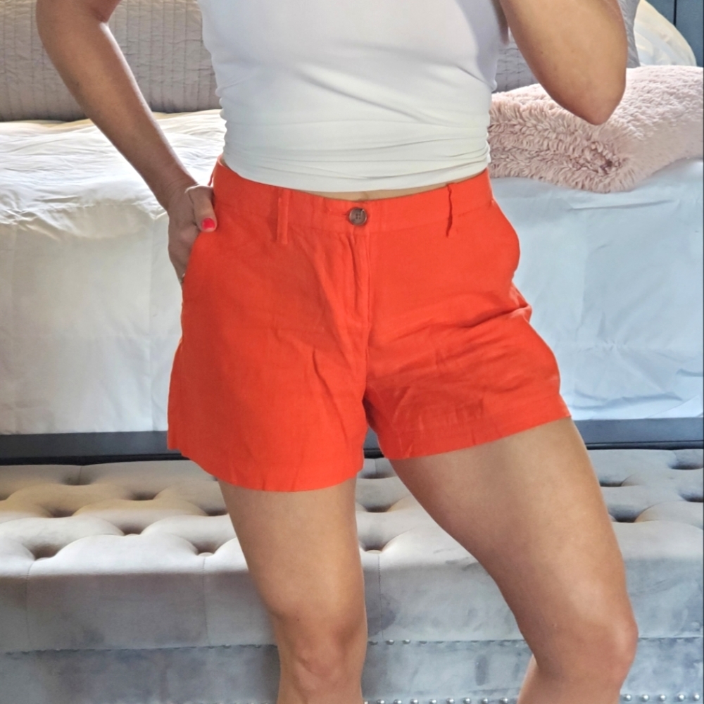 COPY - Orange linen Old Navy 4" everyday short
